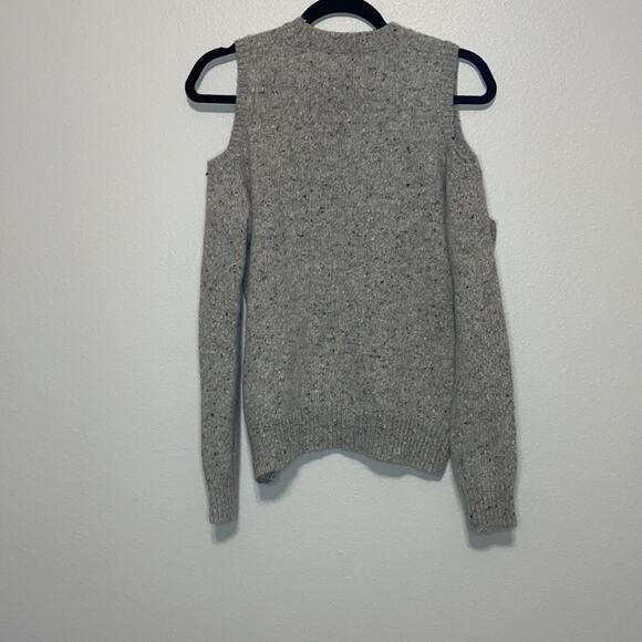 REBECCA MINKOFF Gray Cold Shoulder Wool Sweater Size L - Picture 6 of 6